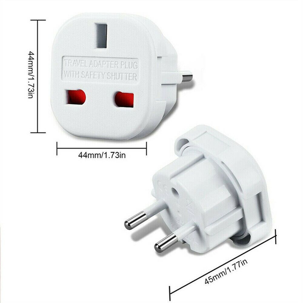 Europe European Wall Socket Travel Adapter Socket Plug Outlet Connector UK to EU Converter
