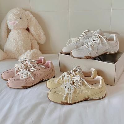 Версия из коровьей кожи виноградной матери, те же девчачьи жемчужные шнурки, повседневные балетки для нравственного воспитания, женская спортивная и повседневная обувь