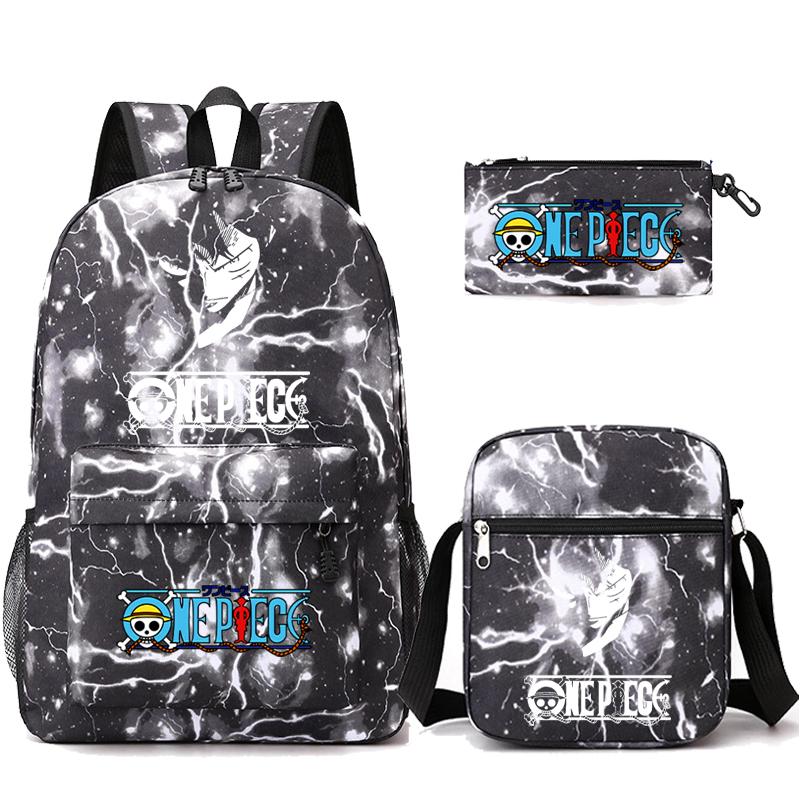 3 шт./компл. аниме цельная сумка большой емкости унисекс рюкзак с наплечной сумкой пенал для студента для девочки мальчика студенческий повседневный рюкзак для отдыха