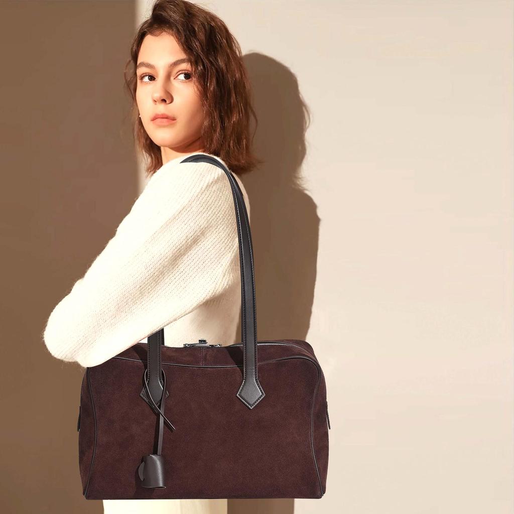 2025 Женская сумка-тоут из натуральной коровьей кожи - Сумка на плечо Victoria, сумка для боулинга