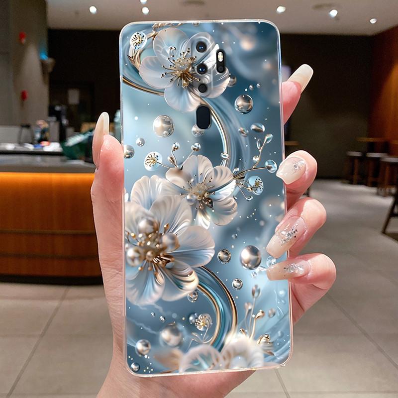 Для OPPO A9 (2020) / А5 (2020) Чехол Роскошная Мода Бабочки Цветы Прозрачный Мягкий Силиконовый Задний Чехол для Телефона Oppo A9 A5 2020