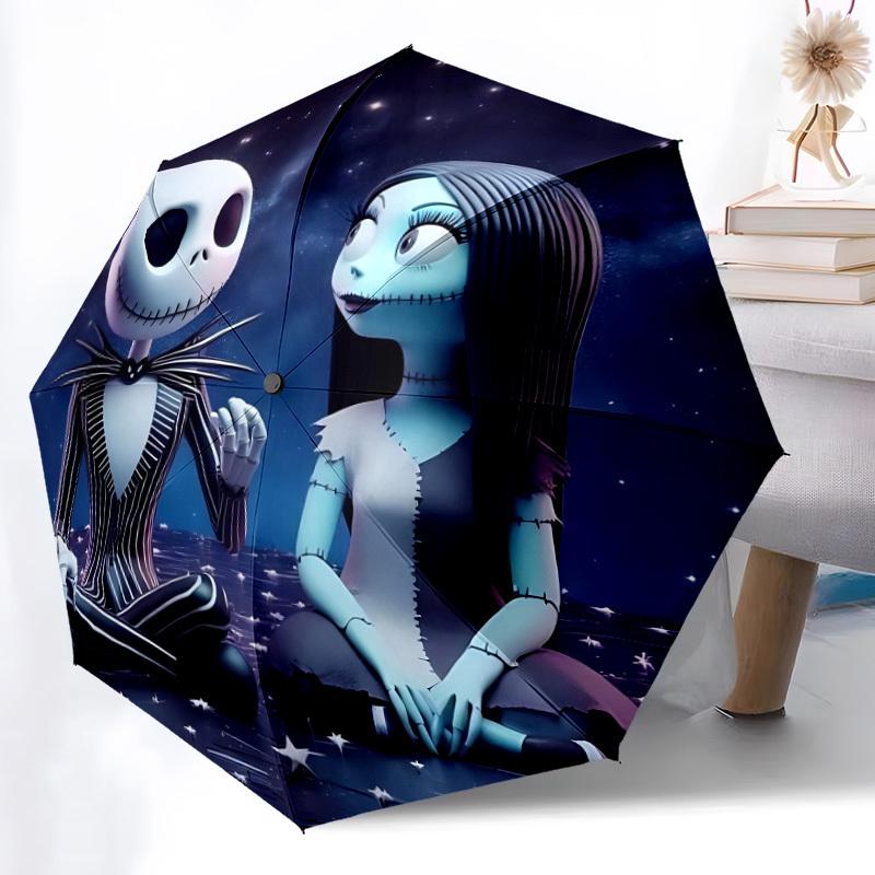 1pc Nightmare Before Christmas Automatic Cute Umbrella 8-Bone Design Compact Gear for Outdoor Travel, Perfect Holiday Gift yy251230017