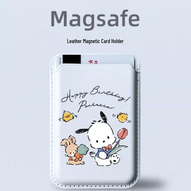 Pachacco Свежие Цветы Кожаный Чехол для Телефона MAGsafe с Магнитным Держателем для Карт