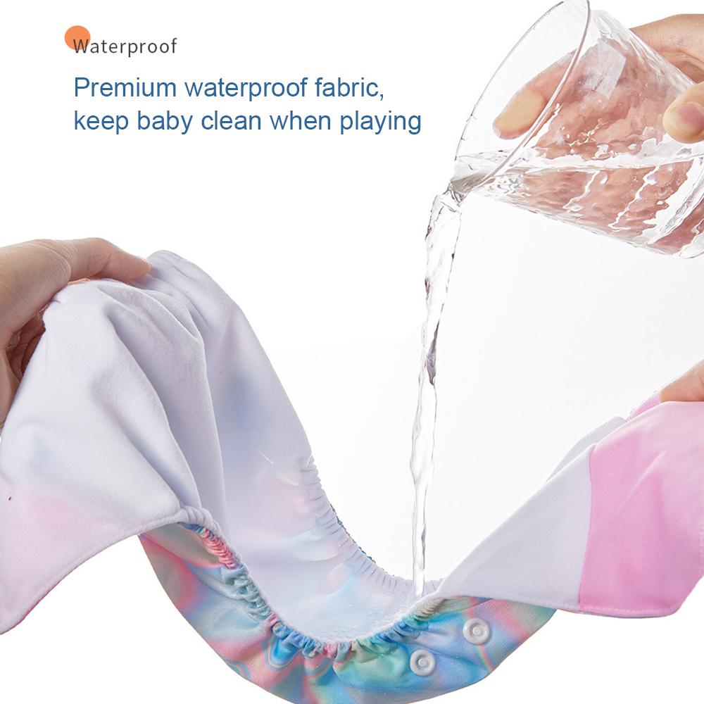 4PCS Baby Cloth Diaper Washable Reusable Stretchable Cloth Pocket Diapers with Strong Absorption