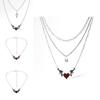 Modern Alloy Heart And Wing Necklace Stylish Versatile Jewelry For Women