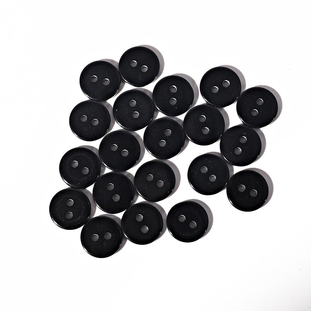 Resin Sewing Button Scrapbooking Round White Black 2 Holes 9/10/11.5/15/18/20/23/25 Mm