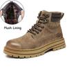 Men's Ankle Boots High-top Short Snow Boots Outdoor Casual Plush Shoes
