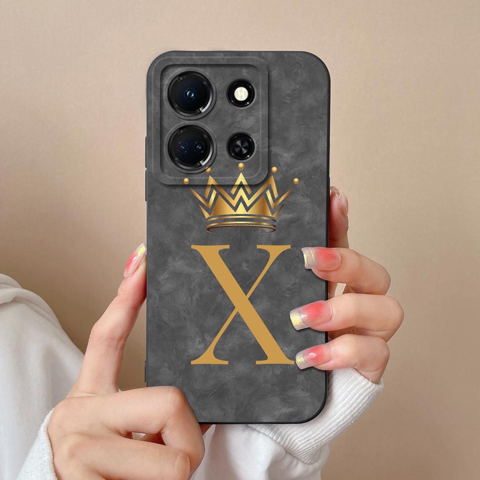 Чехол для телефона Infinix Note 30 Pro 30i 30 VIP Милый Панда Буквы Мягкий Высококачественный Жидкий Силикон Ударопрочный Чехол для Пары