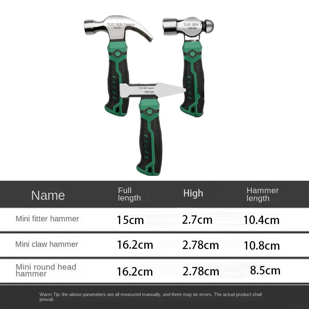Hardware Work Tool Multifunctional Mini Hammer Carbon Steel Ball Peen Hammer Fitter Hammer
