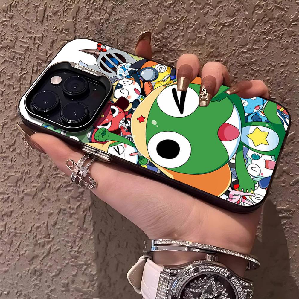 Кероро Лягушонок Крутой Гансо Сержант Чехол для Телефона Для IPhone 17 16 15 14 13 12 11 Pro MAX Матовый Ударопрочный Задний Противоударный Матовый Чехол
