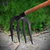 Yousheng Сверхпрочный удалитель сорняков Садовый ручной пропольщик Стальной 4-зубый инструмент для прополки газона, копания, аэрации почвы, рыхления почвы, прополки