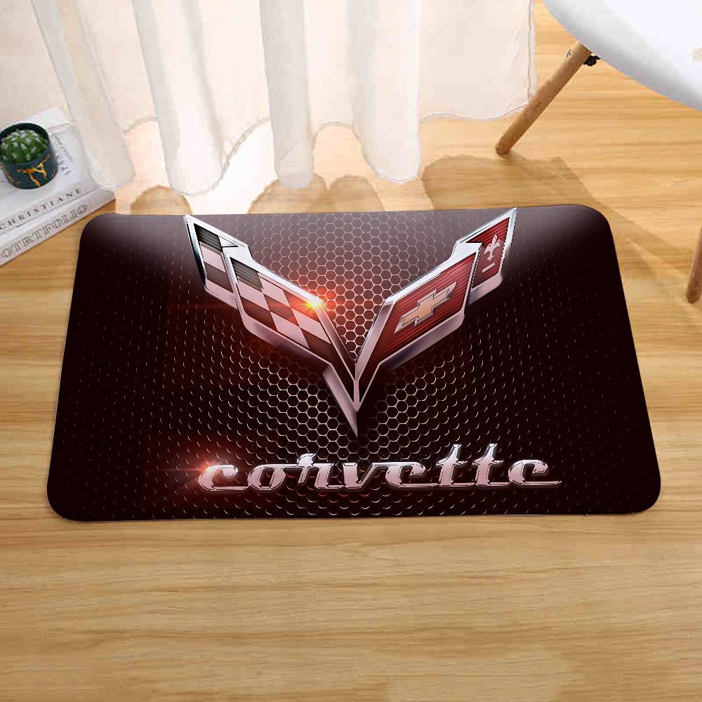 C-Corvette Racing Floor Mats Home Laundry Rug Carpet For Living Room Decor Lounge Area Anti-slip Foot Mat Entrance Doormat