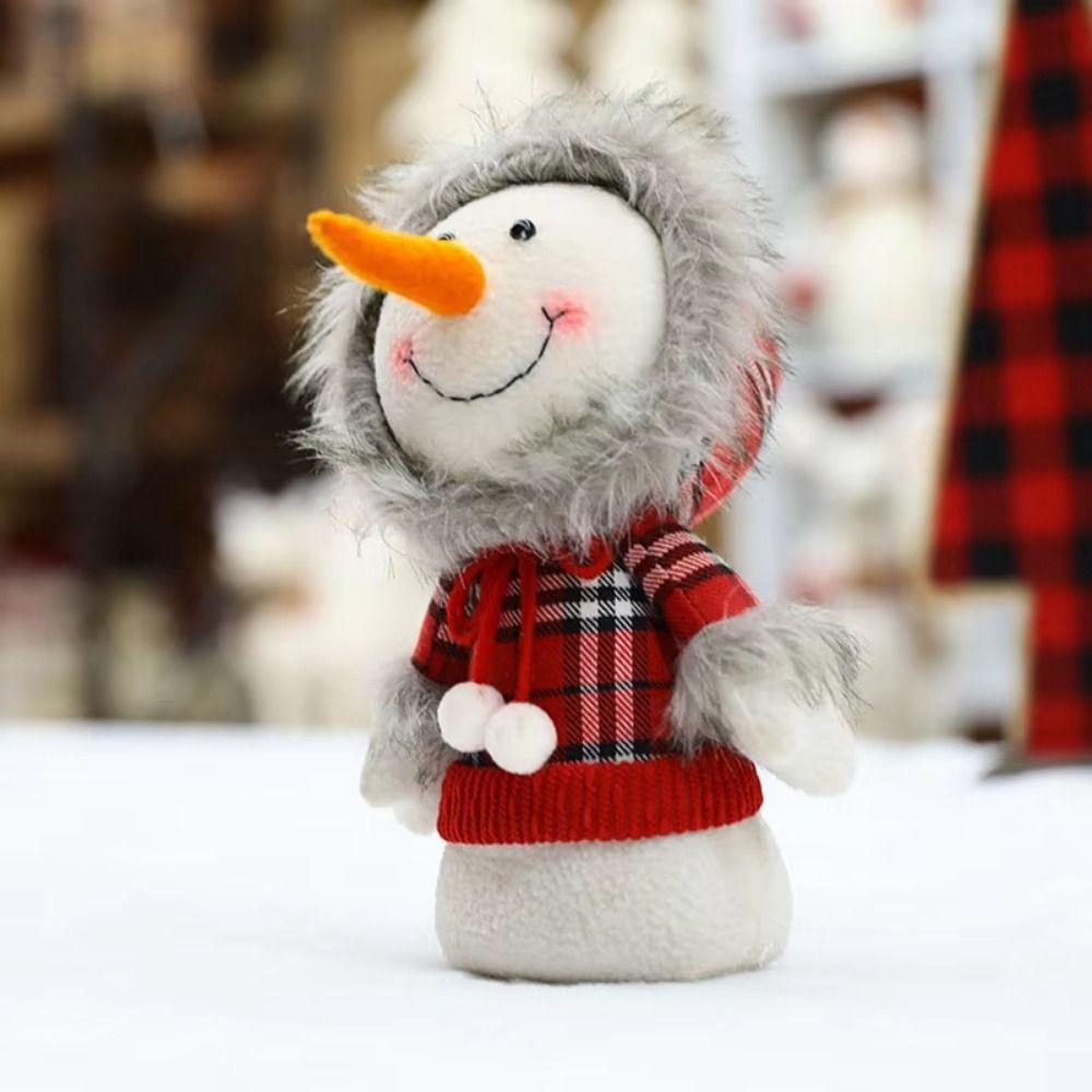 Funny Christmas Snowman Doll Delicate Snowman Figure Christmas Window Decoration  Home Decoration