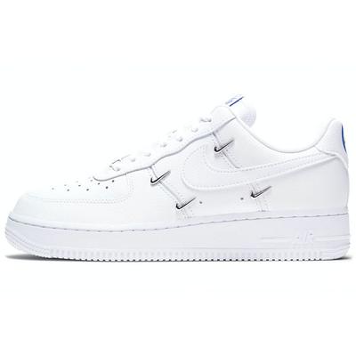 Air Force 1 07 LX Sisterhood — женские кроссовки белого цвета с серебристым металликом Hyper-Royal Black CT1990-100