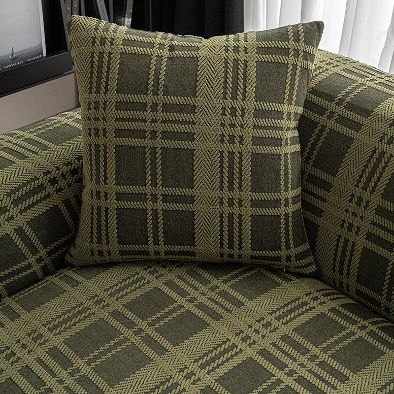 Удобный Все в одном Все в одном Нескользящий Защита от царапин кошек Универсальный Чехол для дивана Жаккардовый Вельвет Однотонный Прямой ряд Защитный чехол для дивана