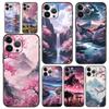 Розовый Закат Горы Чехол для Телефона для iPhone 17 16 15 14 13 12 Pro Max 11 Pro Max 17 AIR Plus Ударопрочный Мягкий ТПУ Чехол Сумки
