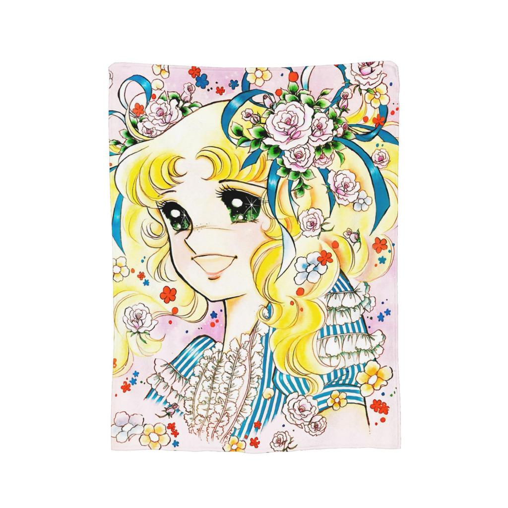 Candy Candy Manga Blanket Coral Fleece Plush Summer Breathable Super Soft Throw Blankets for Bedding Travel Quilt