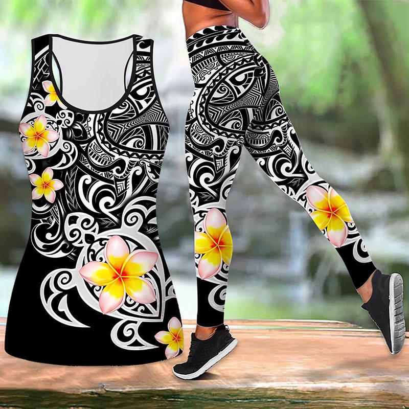 Ретро-принт Йога-костюм для женщин Модные леггинсы для тренировок Фитнес Спортивные повседневные штаны для йоги