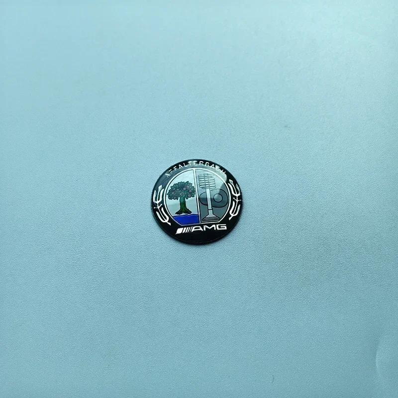 C200 E200 For Mercedes Benz 29mm 38mm Curved Logo Cap Multimedia Knob Hood Cover Badge for Mercedes Benz AMG Star Wheat Apple Tr