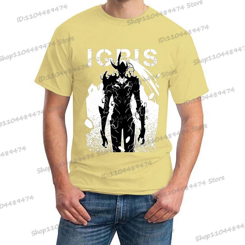 Новая летняя мужская футболка с аниме Solo Leveling, топы, с коротким рукавом, мужская футболка, модная уличная, унисекс, футболки Solo Leveling, одежда