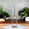 Gold aluminum candlestick 24 cm