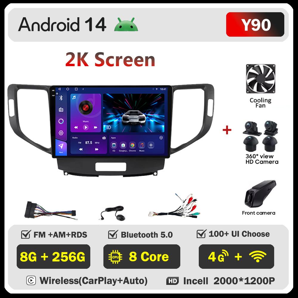 Для Honda Spirior Accord 8 Acura TSX 2008 2009 2010 2011 2012 Carplay Android auto Радио Интеллектуальная система GPS Навигация Wifi