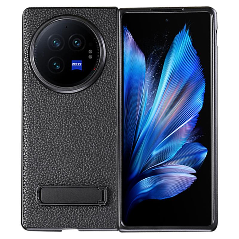 Для vivo X Fold3 Pro Чехол для мобильного телефона Противоударный PC+PU кожа Скрытая подставка Чехол