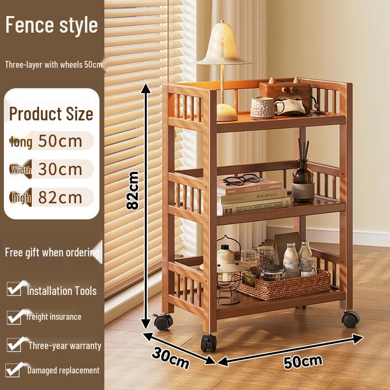 Многоярусная мобильная стойка для хранения: Напольная, многофункциональная тележка для гостиной и предметов домашнего обихода.