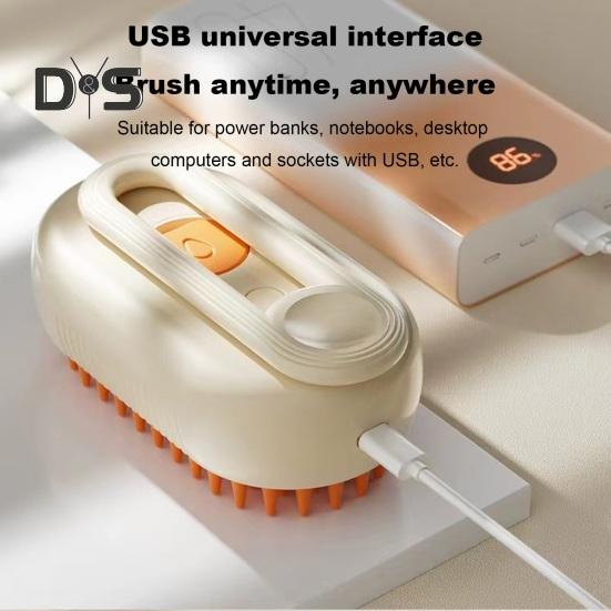 3 в 1 паровая щетка для домашних животных USB-зарядка щетка для груминга самоочищающийся спрей расческа для кошек распутывающая шерсть домашних животных массажная щетка