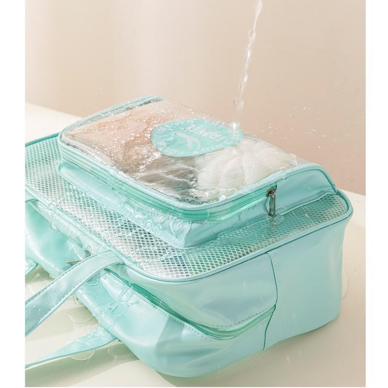 Cosmetic Bag Large Capacity Wet and Dry Separation Waterproof Swimming Bag Portable Beach Bag Fitness Swimming Wash Bag