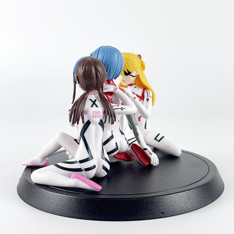 EVA Asuka Rei Mari Figure Set 3Pcs Neon Genesis Evangelion Anime PVC Action Figures Toys for Fans Gift Home Desk Decor