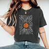 Sunburst Vintage T-Shirts Boho Shirt Sunshine Graphic Tee Women Short Sleeve Round Neck T-shirts Retro Aesthetic Clothes