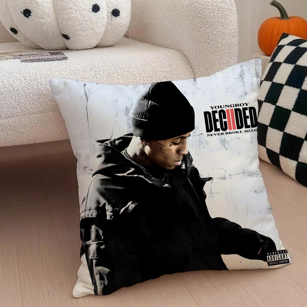 YoungBoy Never Broke Again Cushion Cover Throw Pillow Cover Hidden Button Durable Polyester Chair Cushion