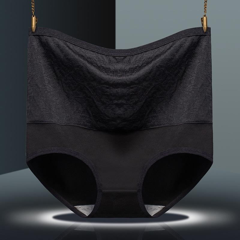 5 шт., женское нижнее белье с высокой талией, хлопковые дышащие трусики, женские трусы, большие размеры, нижнее белье