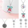 Snowman Geometric Bell Heart Snowflake Necklace Zinc Alloy Chain Women Jewelry