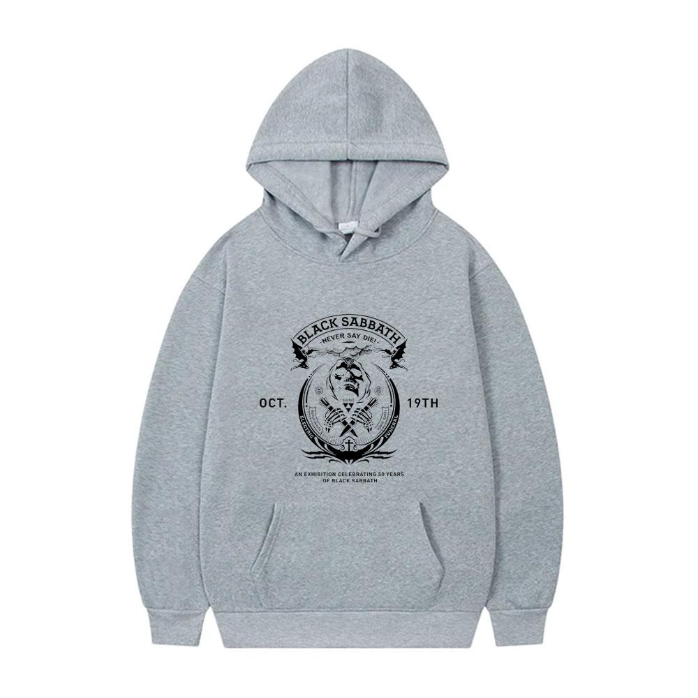 Хэви-метал рок-группа Black Sabbath Худи с принтом Never Say Die Скелет Оззи Осборн Мужские худи-пуловеры Винтажный оверсайз спортивный костюм