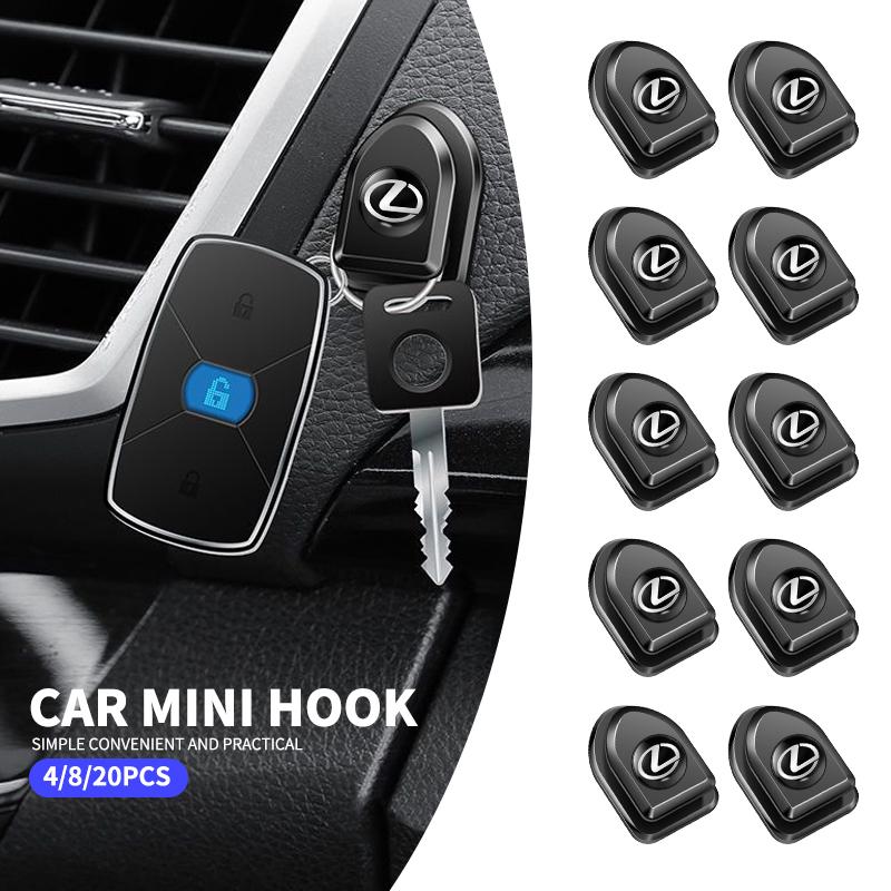 1/2/4PCS Car Styling Self Adhesive Mini Storage Hooks Accessories For Lexus EX300H RX450H IS300H ES300H NX RX GS Al20 LX GX