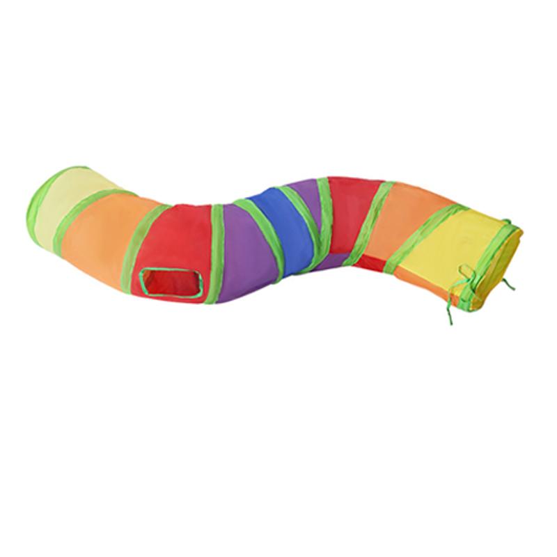 Rainbow Cat Tunnel Collapsible Pet Play Tube Interactive Hide And Seek Toy For Kitten Puppy Puzzle Exercise Agility Outdoor
