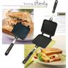 Double Sided Frying Pan Sandwich Maker Nonstick Grilled Sandwich and Panini Maker Pan with Handle Aluminum Flip Pan Easy Cooking