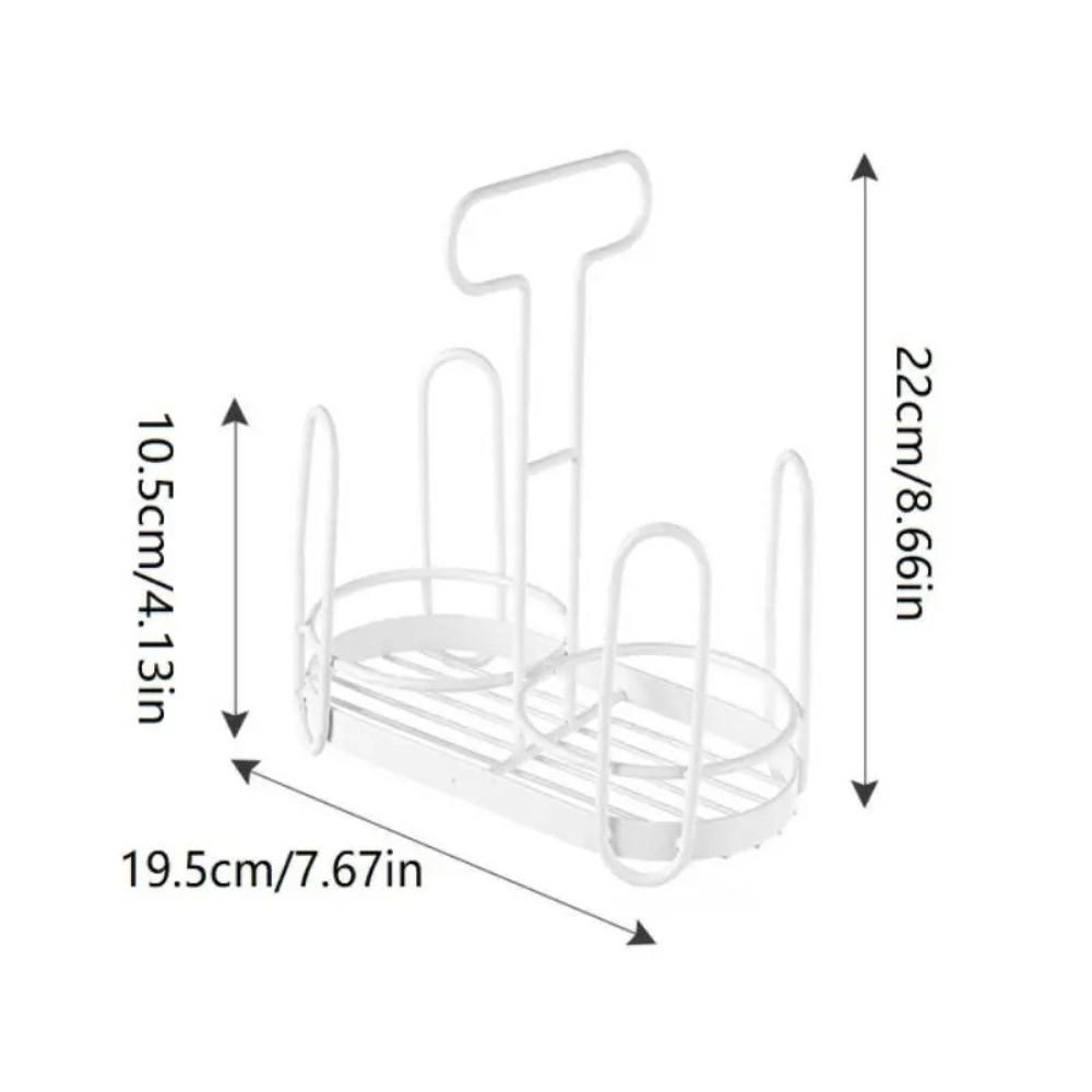 Metal Cup Storage Shelf Hollow Out Design Kitchen Paper Cup Holder Cup Holder Dispenser