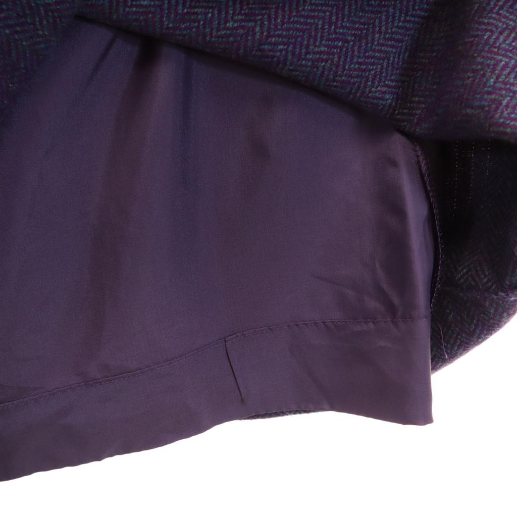 Givenchy 90s Made In Japan Wool Old Herringbone Knee Length Skirt 12 Women Used