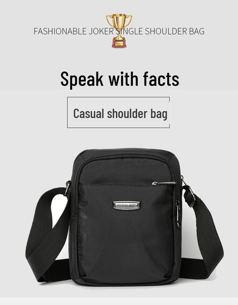 Мужская трендовая сумка-кроссбоди через плечо из ткани Оксфорд, повседневный маленький рюкзак, холщовая сумка