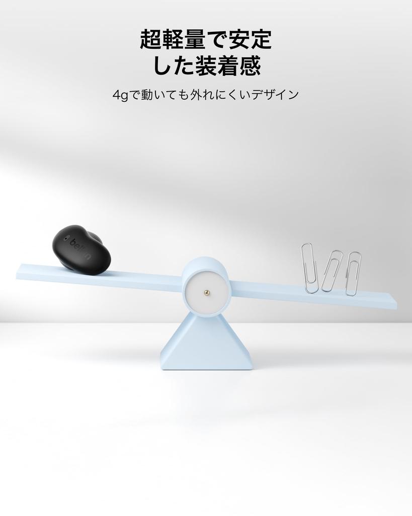 Полностью беспроводные наушники Belkin SOUNDFORM ANYWHERE, Bluetooth 5.4, 12-мм динамики, шумоподавление при звонках, 26 часов работы, Силиконовые насадки для увеличения размера,