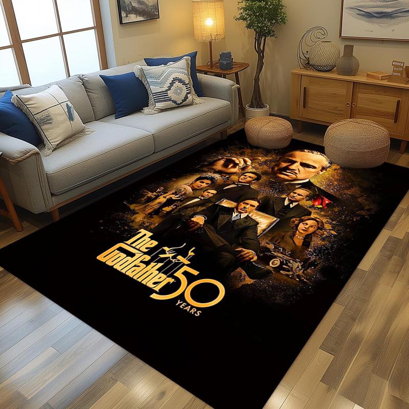 Godfather 25th Anniversary carpet Living room and bedroom mats Suitable for all seasons Room Christmas gifts Dormitory decoration