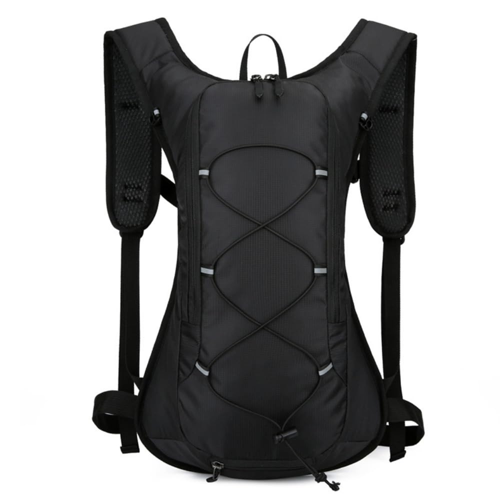 ideamall Running Bag, Backpack, Road Bike, Commuting, Lightweight, Waterproof, Backpack, Marathon, Jogging (Black)