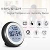 Digital Thermometer Hygrometer Temperature Humidity Meter Alarm Clock Touch Key with Backlight