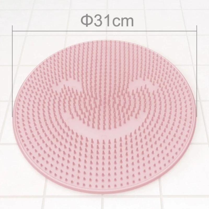 Ванная комната Бытовая щетка для душа Отшелушивающий массажер для ног Всасывающий настенный очиститель для спины Душевой нескользящий коврик Аксессуары