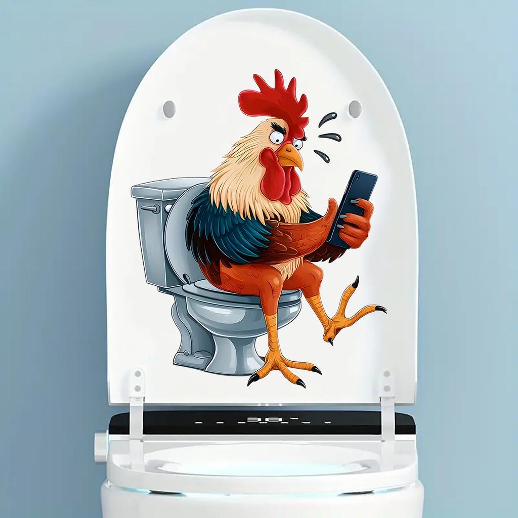 Наклейка на унитаз с изображением мультяшного кота, украшение для ванной комнаты и туалета, водонепроницаемая 3D-самоклеящаяся наклейка на крышку унитаза