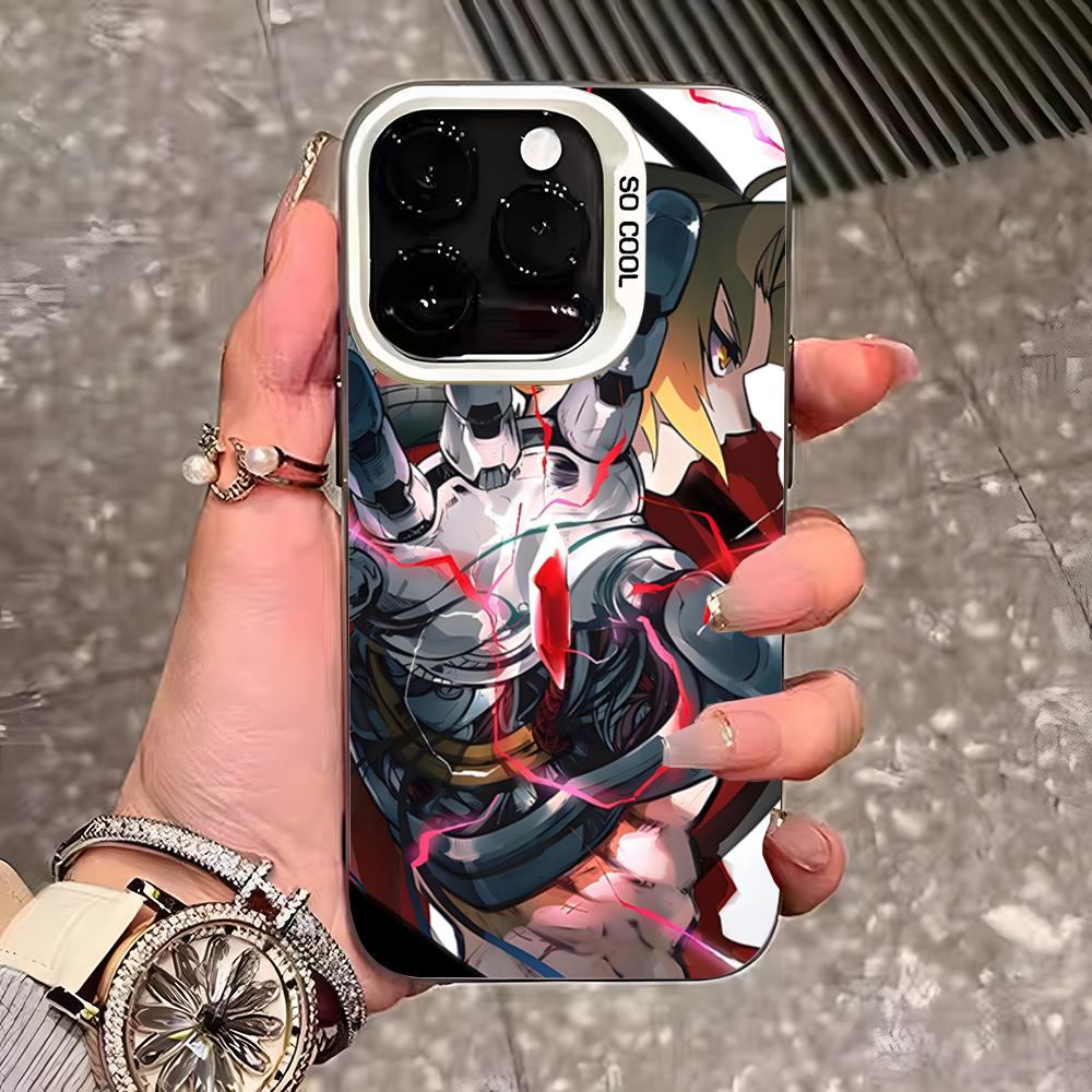 Чехол для телефона Fullmetal Alchemist Janpan Anime Для IPhone 17 Pro Max 16 Pro Max 15 14 13 11 12 Mini Xs X Xr 7 8 Plus Se Цвет Сильвер