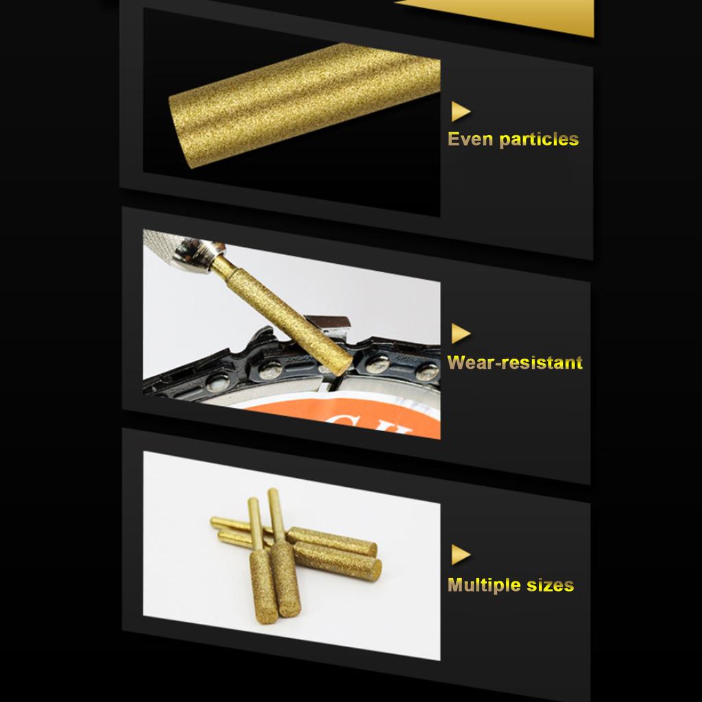 12шт насадки для бензопилы с титановым покрытием, алмазная точилка высокой твердости, напильник для электрической бензопилы